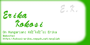 erika kokosi business card